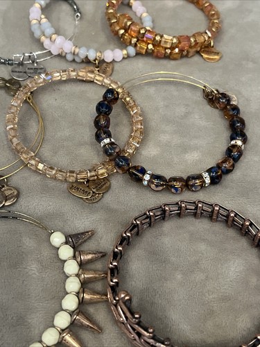 Alex & Ani Lot of 8 Bangles Beaded Colorful Bracelets Gold Tones - Picture 5 of 8