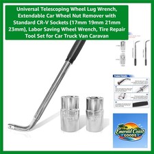 Universal Telescoping Wheel Lug Wrench, Extendable Car Wheel Nut Remover with...