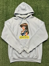 Jeremy Klein Dream Girl Hook-Ups Retro Anime Skate Blue Men's Medium Hoodie
