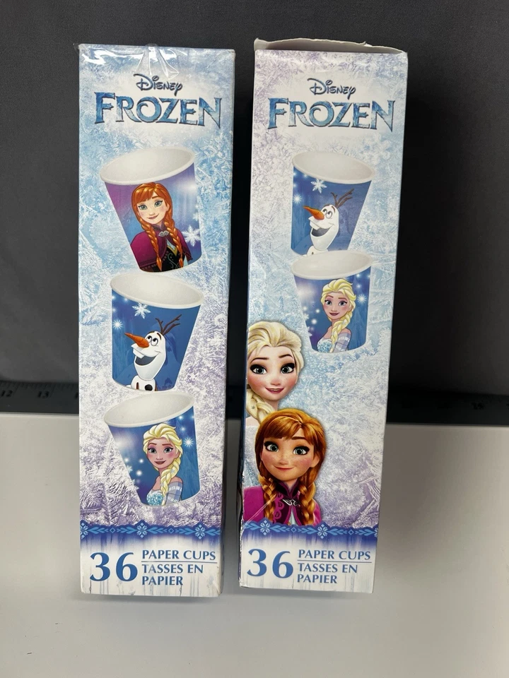 2 cajas de tazas de baño de papel congelado Disney para niños 3 oz 36 cada una Elsa, Anna y Olaf Foto 4 de 4