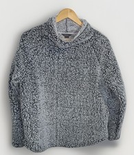 EDDIE BAUER Women s Long Sleeve Pullover Mock Neck Sherpa Fleece, White, Size M