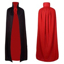 2 Color Adult Long Cape Hood Masquerade Halloween Smock Hooded Cloak Cosplay