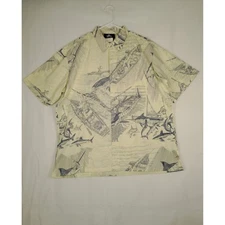 NWT Guy Harvey Classic Men's XL Fish Print Button Up Shirt Short Sleeve