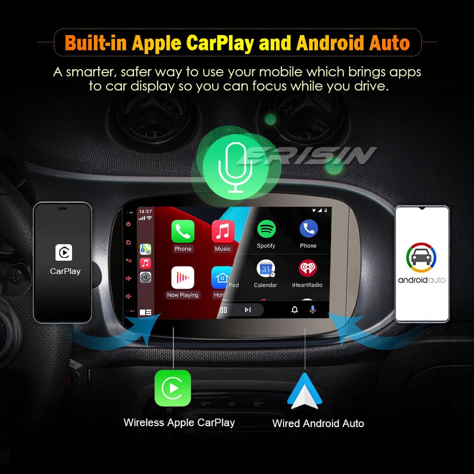 8-Kern 9" DSP Android 11 Autoradio Mercedes-Benz SMART GPS Navi DAB+CarPlay 32GB - Bild 3 von 4