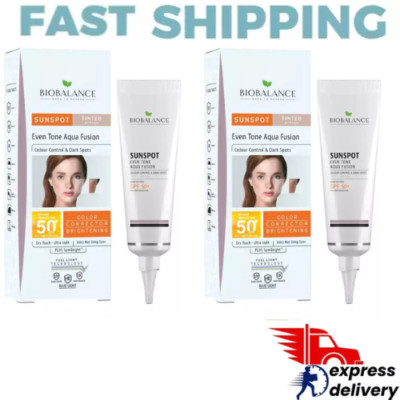 2X Bio Balance SUNSPOT Tinted Medium Aqua Fusion For Colour Control SPF50, 40ml