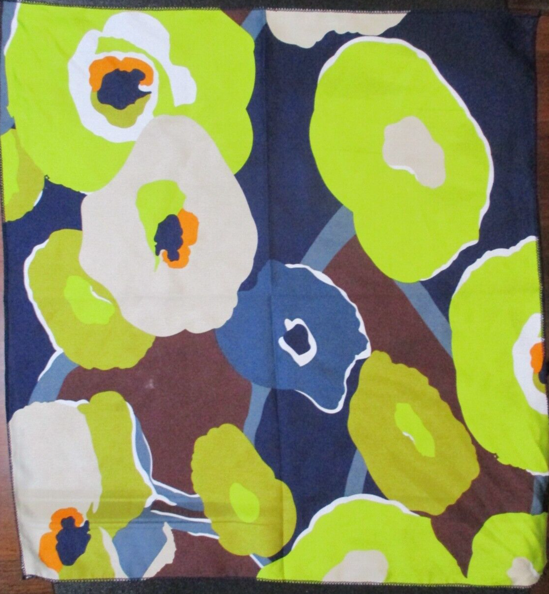 slightly rectangular multicolored floral print head scarf