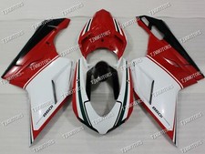 Per 07-11 Ducati 848/1098 Kit Carena Carrozzeria Stampo Iniezione ABS Tricolore Opaco