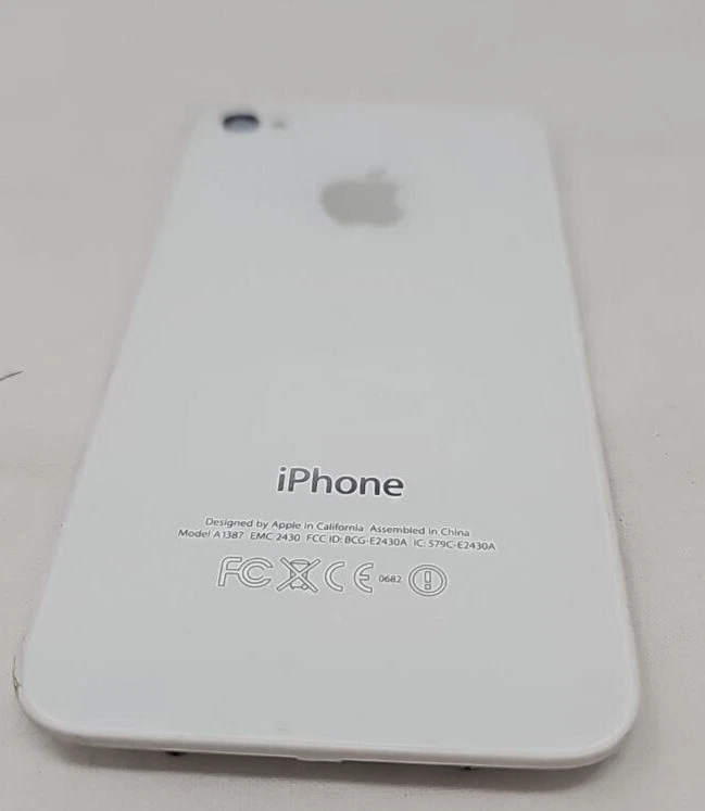 Back  Door White Frame Housing for Apple iPhone 4s A1387 Replacement Genuine - Image 2 of 4