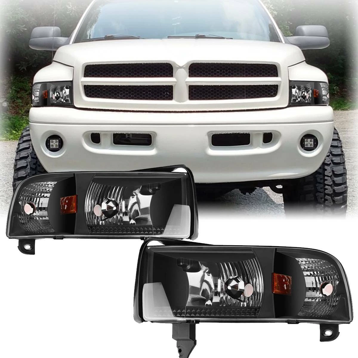 Headlights for 2001 sale dodge ram 1500