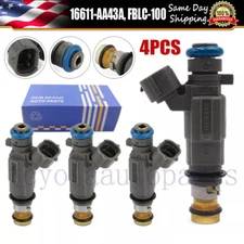 Set of 4 Fuel Injectors For Subaru Baja Legacy Outback 00-06 2.5L 16611-AA43A