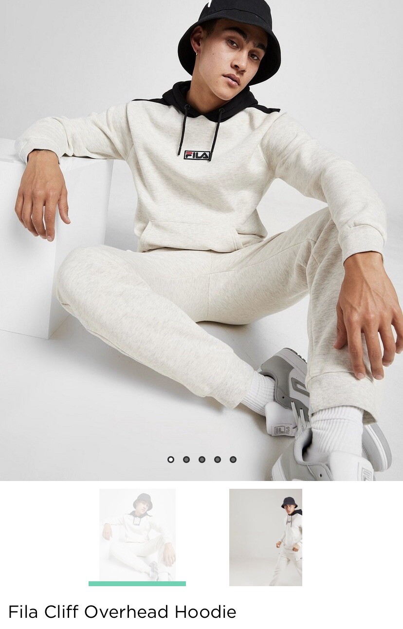 Fila Sportswear Cliff Overhead Felpa con Cappuccio Uomo Donna Pullover Felpe Taglia L