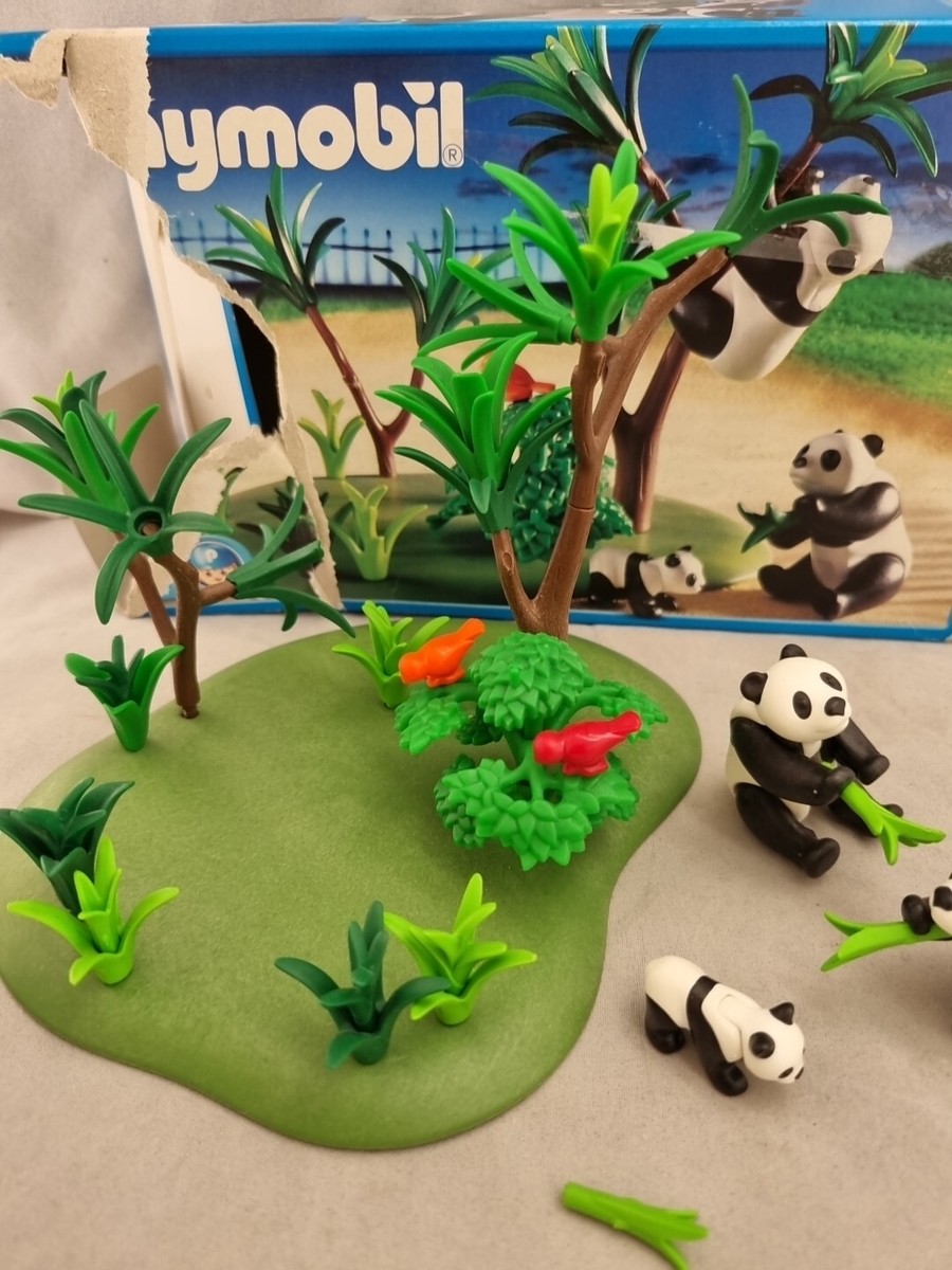 Playmobil Panda Family Set 3241 Zoo Wild Animals With Box