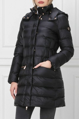 EA7 Emporio Armani Giacca Bomber con Logo Tape sulle Maniche Nera Donna