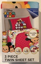 Disney Tsum Tsum 3 Piece Twin Sheet Set
