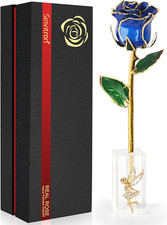 Gold Dipped Rose   Eternal Forever Rose, Real Preserved Rose in Resin, Romantic