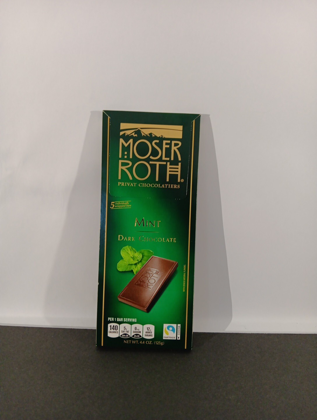MOSER ROTH Premium Dark Chocolate MINT 5 BAR 4.4-oz 1 -Pck Fair Trade ...
