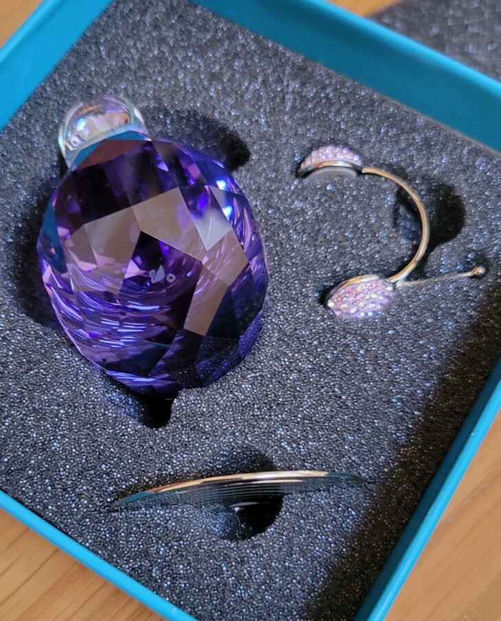 Swarovski Happy Ducks 紫色 置物 Swarovski Figurine Happy Duck Duck J Limited Edition 1049592