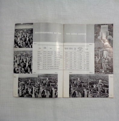 Brochure Leitz NY Pour Filtres Leica – Décembre 1951 – 4 Pages – État Neuf