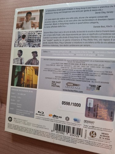 Made in Hong Kong (1997) Bluray Blu-ray Ed Limitata Nuovo Slipcase Limited Rare - Picture 2 of 3