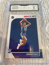 JORDAN POOLE WARRIORS 2019 HOOPS ROOKIE RC # 223 GRADED 9 L@@@K