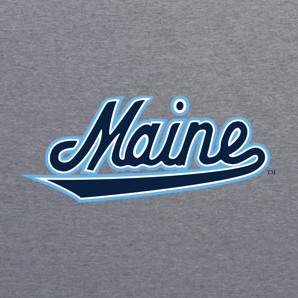 Maine Black Bears Script Logo Triblend T Shirt - Premium Heather - Image 2 of 4