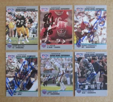 1990 PRO SET SUPER BOWL SUPERMEN FOOTBALL SIGNED AUTOGRAPH CARD UPDATED 12/5