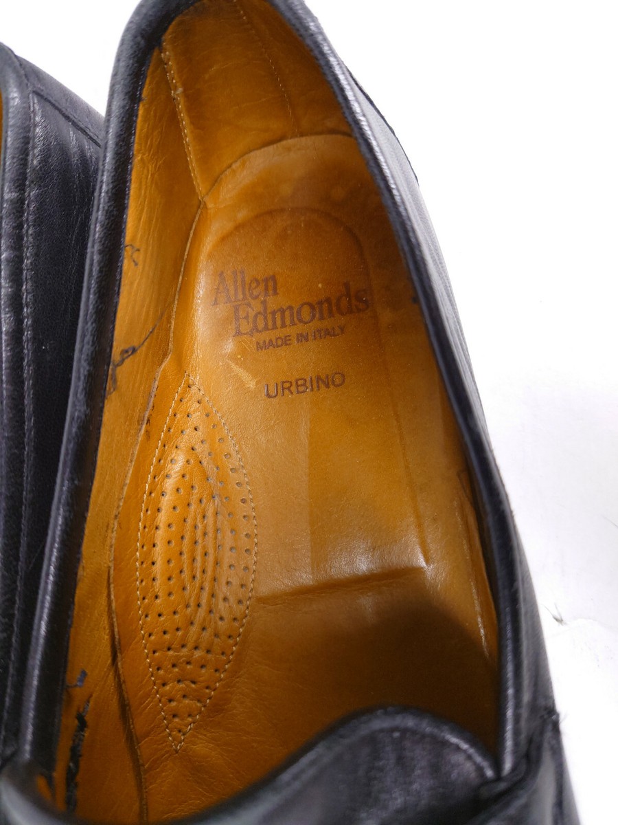 Allen Edmonds Urbino Tassel Loafers Black Leather Mens Size  display picture 1