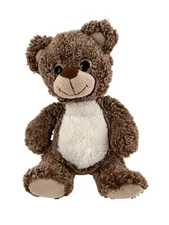 Dollibu Brown Plush Teddy Bear Stuffed Animal Glitter 12 Inch Love b