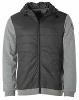 Kitaro Herren Sweatjacke Jacke Kapuze Hoodie -HIGH WAVES- (Mid Grey Mel L) X0333