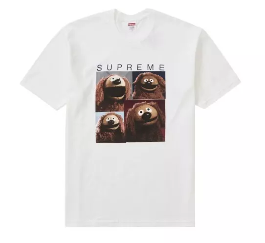 T shirt Supreme x The Muppets Rolf (Rowlf) SS24 BLANC NEUF DANS SON SAC authentique