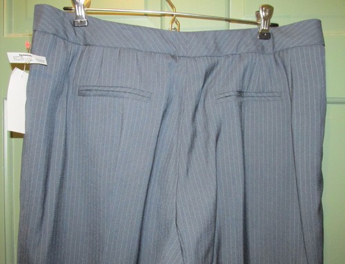 Signature by Larry Levine Trouser Pants Size 14 Indigo Light Academia Career - Picture 7 of 10