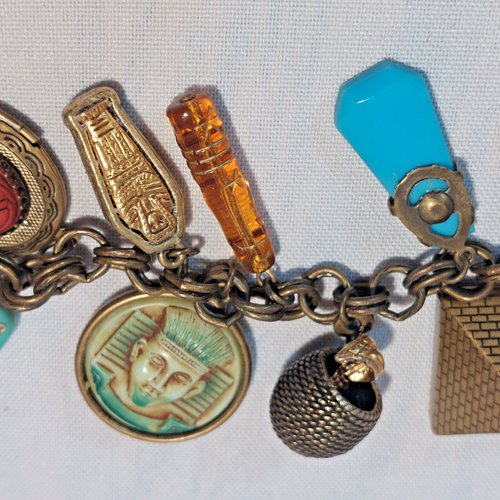 Vintage "Tut Tut Tut" Charm Bracelet By Sweet Romance, 8" W/ Paper Work - Picture 14 of 20