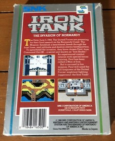 Iron Tank: The Invasion of Normandy NES 1988 Box Game and Manual