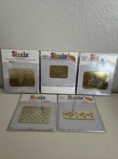 Sizzix Simple Impressions Brass Embossing Folder Lot, Border Swirls, Love Friend