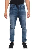 Victorious Men's Jogger Drop Crotch Denim Jogger Pants   S~5XL  JG803 -FREE SHIP