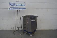 Tote bin compactor bin on wheels 1 of 2 with adjustable inner shelf FREE P+P