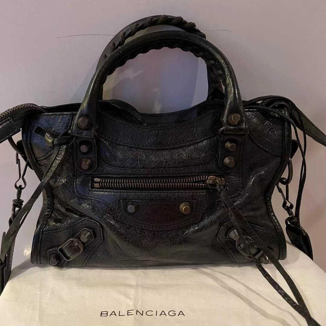 Balenciaga Classic Mini City Bag Black  STYLISHTOP