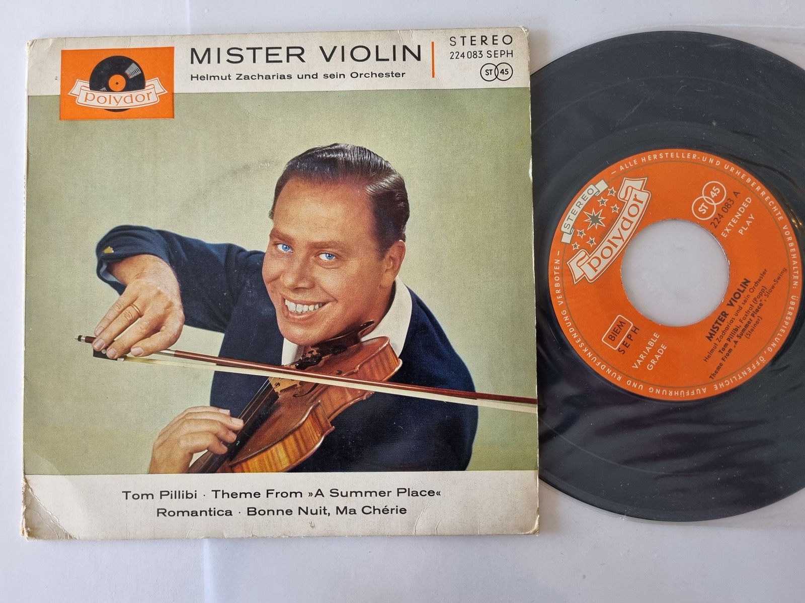 Helmut Zacharias - Mister Violin/ Tom Pillibi 7'' Vinyl EP Germany