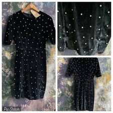 DRESS BLACK VELVET WOMENS SIZE S FABULOUS RECENTLY WORN ON FILM