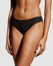 $55 Else Women's Black Betty Mid-Rise Bikini Brief Panty Size M/6-8