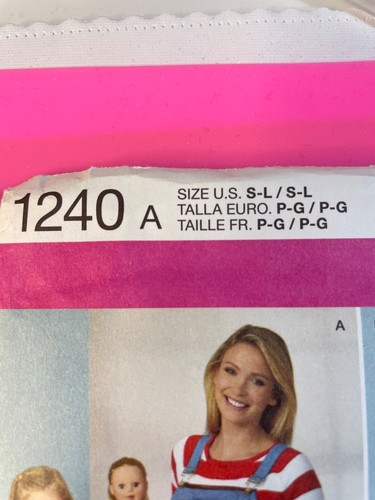 Simplicity 1240 Aprons for Misses, Children & 18" Doll Sz S-L UNCUT Pattern OOP - Picture 2 of 3