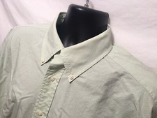 TOMMY HILFIGER Men's XL Green Plaid Button Down Long Sleeve Shirt 100 Cotton