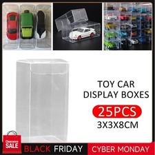 25pcs Clear Model Toy Car Display Box Show Storage Case Dustproof For 1:64 Scale