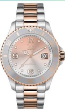 ICE-WATCH 016769 Silver Gold Unisex Metal Strap Watch Ex Display