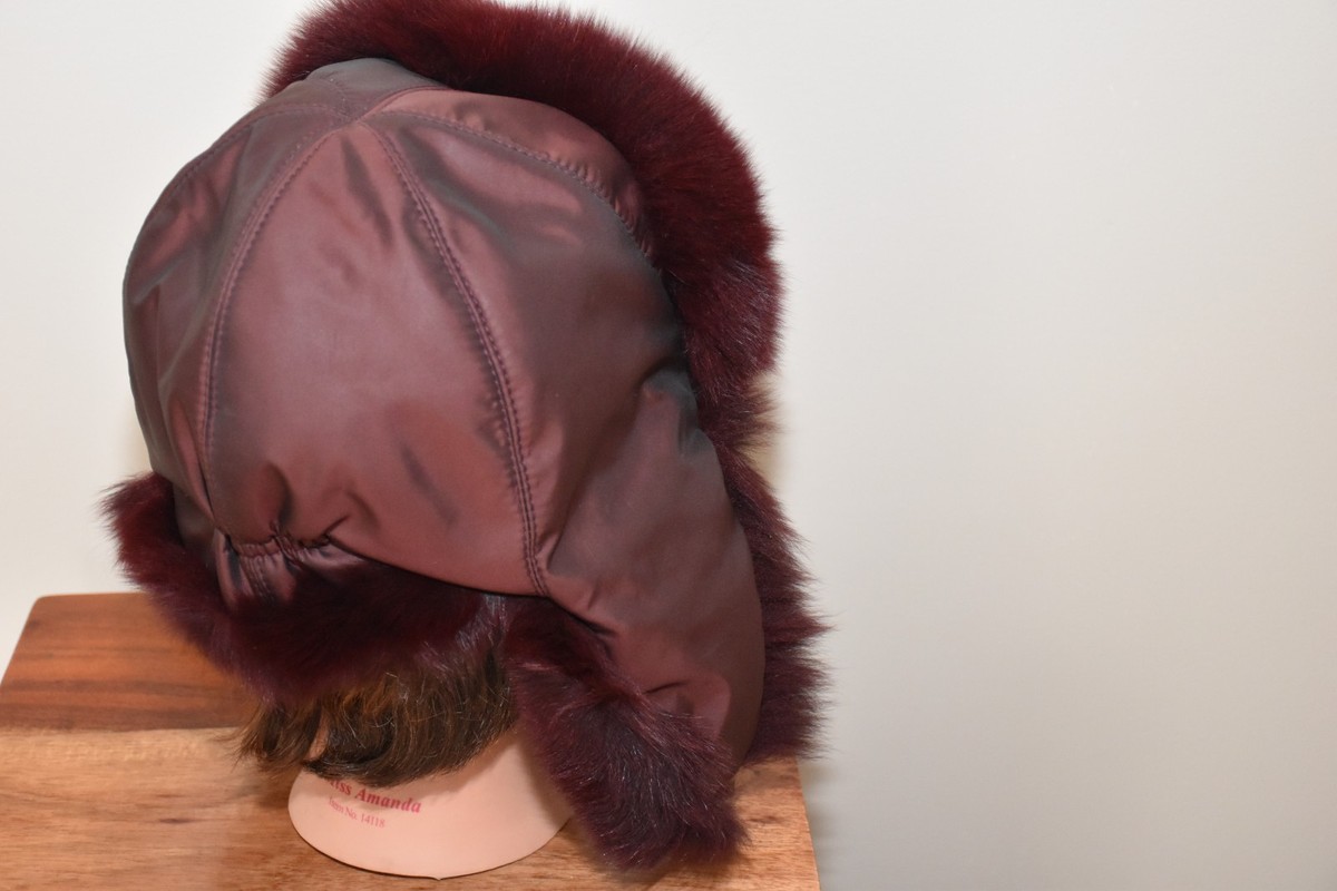GENUINE FOX FUR TROOPER Trapper HAT NATURAL SUPER THICK FUR  display picture 2