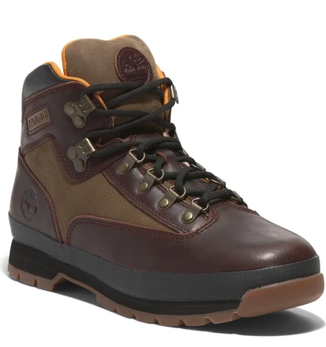 Timberland Euro Hiker Mid Burgundy Multicolor Boots Full Grain Leather 10 A2P27 - Picture 10 of 15