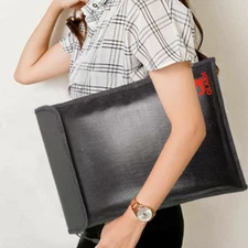 Extra Large 2000℉ Fire Proof money Bag 15x11 in Document Pouch Waterproof Safe