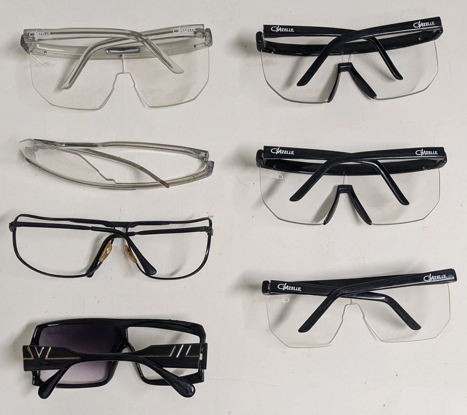 7 Lot Gazelle Vintage Korea Flat Top Visor Square Frame Clear Lenses Sunglasses - Image 2 of 2