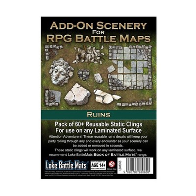Loke RPG Mats Add-On Scenery for RPG Battle Maps - Ruins New