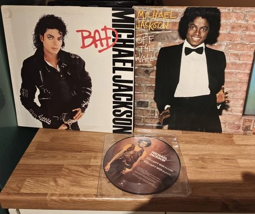 3x Michael Jackson Vinyl LP Job Lot Bad & Off the Wall You Cant Win UK Originals